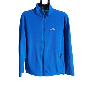 The North Face Blue Full Zip Fleece Jacket Men's Size Large | 35-28